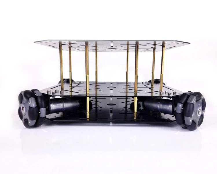 

MT200 4WD Omni Wheel Robot Car .Stainless Steel Frame with 58mm wheels and powrful motors.For DIY Toy Car .Robot Study