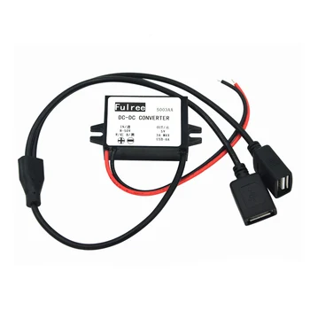 

DC 8-50V to 5V Step Down Converter Dual Female USB DC To DC Power Supply Module