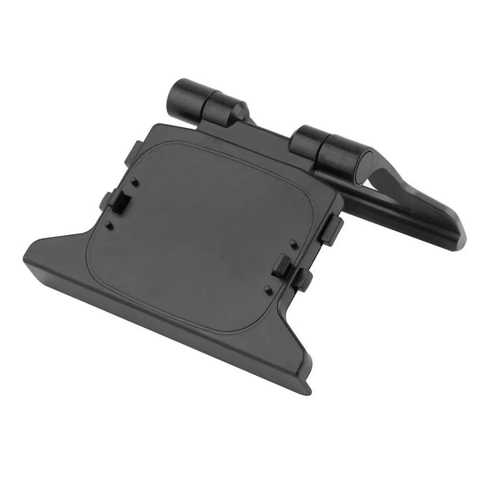 Durable Use Plastic Black Plastic TV Clip Clamp Mount Mounting Stand Holder Suitable for Microsoft Xbox 360 Kinect Sensor