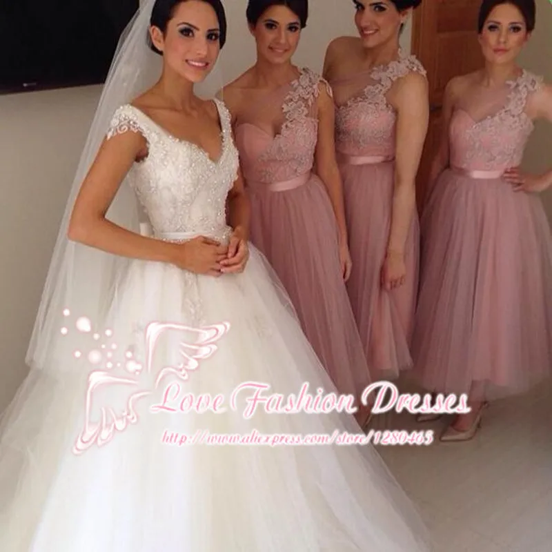 Aliexpress.com : Buy Short Blush Pink Bridesmaid Dresses for Wedding