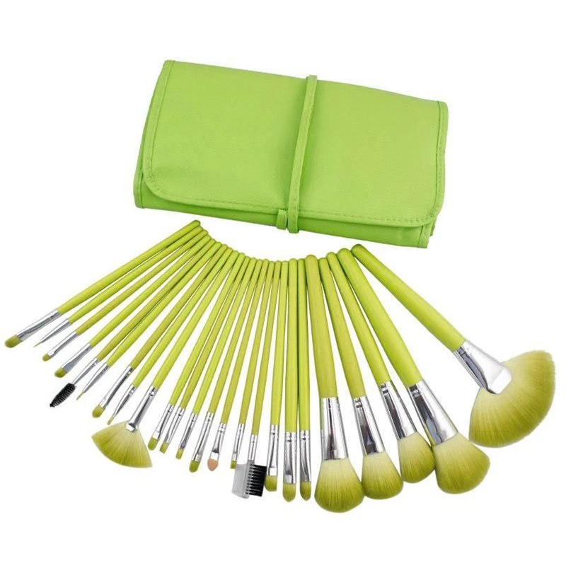 

24 Pcs High Quality Professional Powder Foundation Brush Makeup Brushes Set Cosmetic Real Make Up Tools Blush Brush With Bag