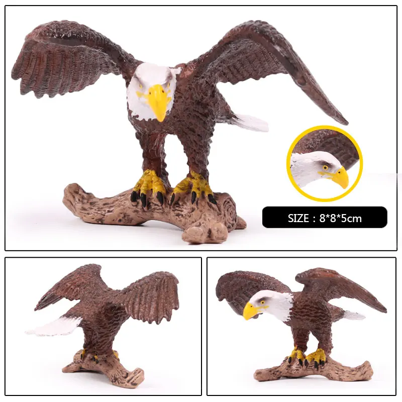 Миниатюрные фигурки Oenux Bald Eagle Bird украшения для дома и сада аксессуары модель