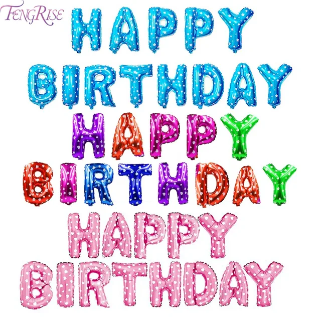 FENGRISE 16 Pollici 13 Pezzi Foil Lettera Palloncini Buon Compleanno Decorazione FENGRISE 16 Pollici 13 Pezzi Foil Lettera Palloncini Buon Compleanno Decorazione