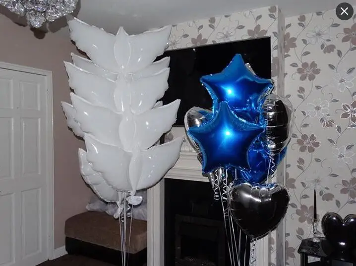 20pcslot flying white Wedding bird ball foil balloons