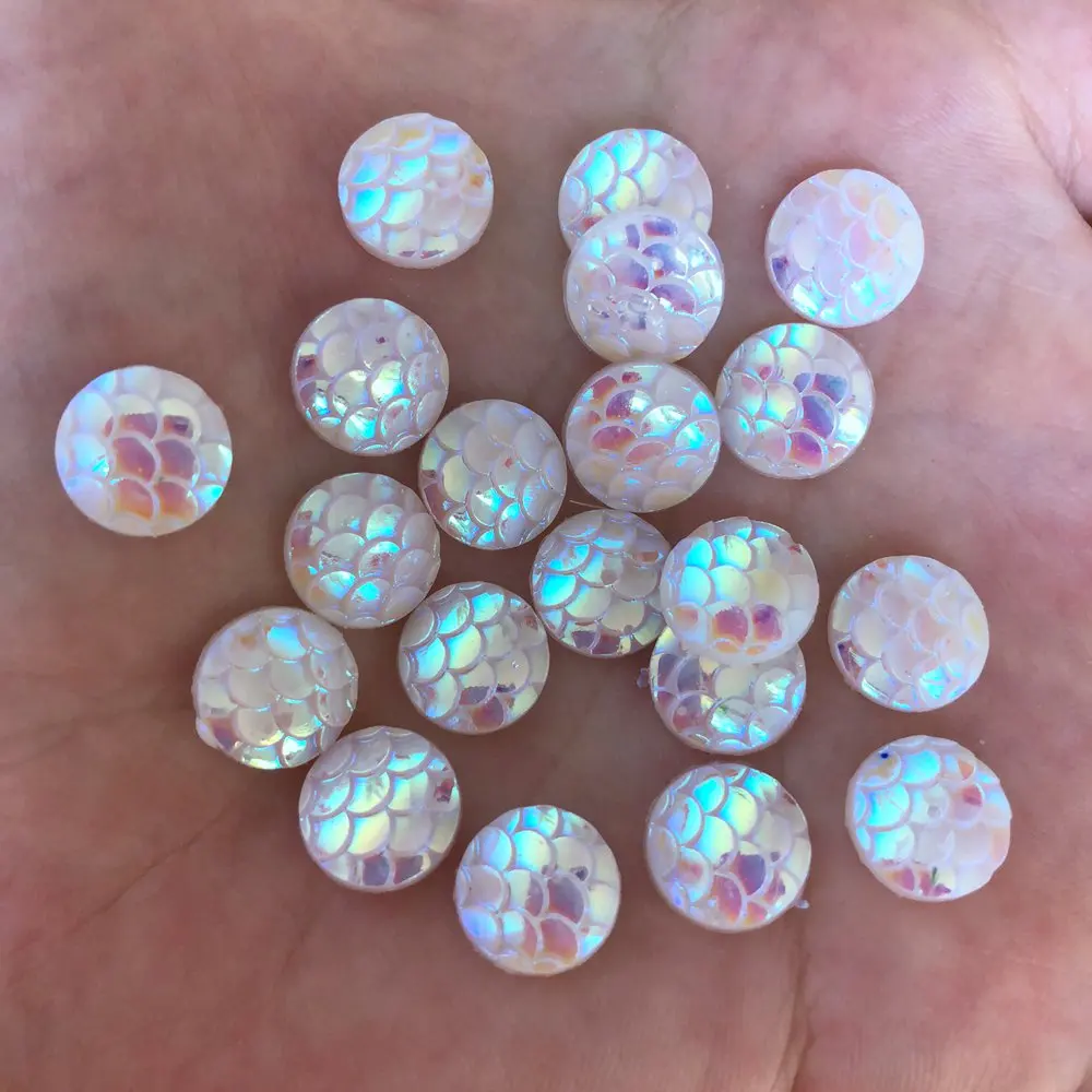 

50PCS AB Resin 10mm round Snake skin Flatback rhinestone scrapbook ornaments wedding crafts DIY buttons PF276
