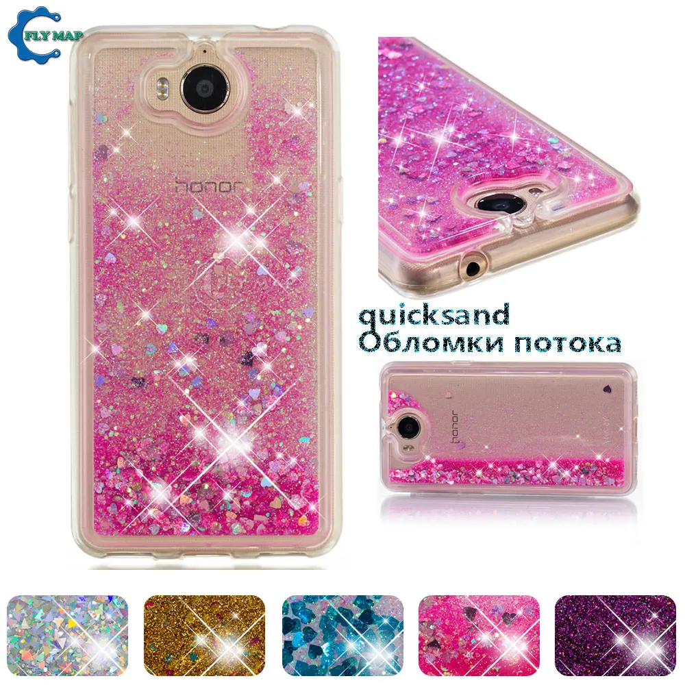 

Liquid Case For Huawei Y6 2017 Y6 III Dynamic Quicksand Glitter Stars Phone Cover Coque MYA L11 L41 MYA-L11 MYA-L41 Nova Young