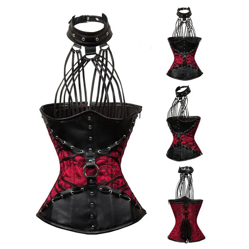 vasta selezione nuovo prodotto scarpe casual Red/Black Leather Acciaio Disossato Corsetto Underbust Plus Size ... vasta selezione nuovo prodotto scarpe casual Red/Black Leather Acciaio Disossato Corsetto Underbust Plus Size ...