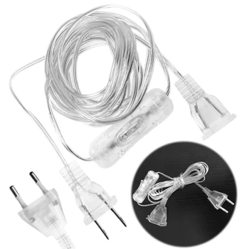 

1 PC 3.5m 100W EU/US Plug Male To Female AC Power Supply Extension Cable With Switch