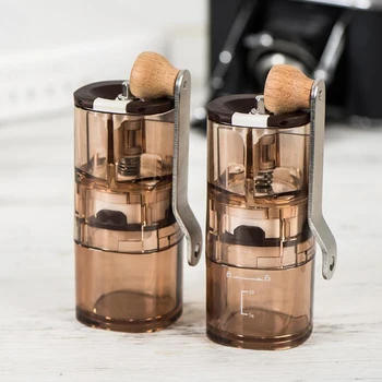 

Washable Manual Coffee Grinder With Store Bag Portable Acryl Hand Mill Coffeeware Moka Beans Pepper Grainding Machine