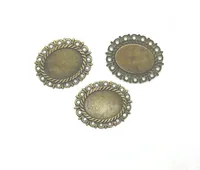 Бесплатная shipping-50pcs Античная бронзовая филигрань Кабошон Настройки обертывания Инструменты для наращивания волос подарок украшения DIY Выводы 37x31 мм j0613 - изображение