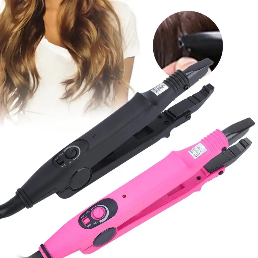 

Hair Extensions Machine Professional Salon Hair Connector Extension Iron Heat Control Temperature Tool 100-240V Hair Extension