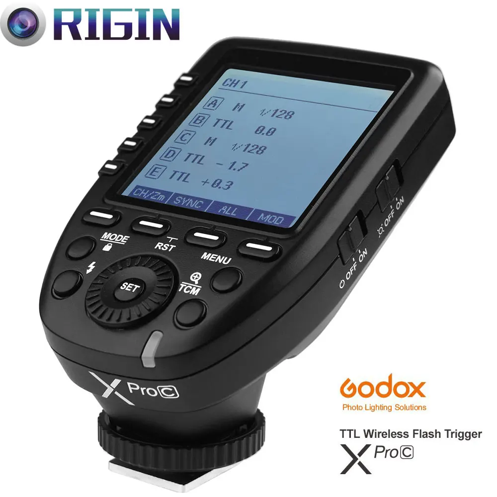 

In the Stock New Arrival Godox E-TTL II 2.4G Wireless X system High-speed with Big LCD Screen Transmitter Xpro-C For Canon