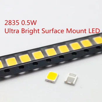 

100pcs 200pcs SMD LED 2835 White Chip 0.5 W 3.0-3.6V 150mA 45-50LM Ultra Bright Surface Mount LED Light Emitting Diode Lamp