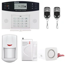 Saful Display LCD Wireless Home Security GSM SMS Sistema de Alarme e Sensor de Fumaça Russo/Inglês/Espanhol/Francês voz