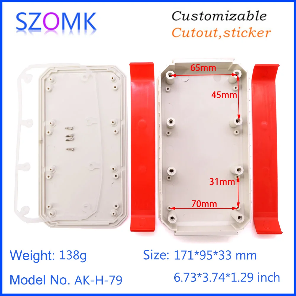 szomk handheld plastic box for electronics instrument housing plastic enclosure for pcb design junction box device project box (17)