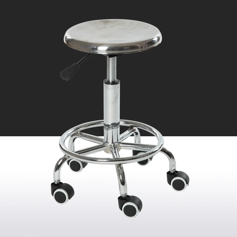 Multifunction Stainless Steel Lifted Chair Stable Rotated Bar Stool Laboratory Chair Factory Staff Seat Barber Cosmetology Chair Multifunction Stainless Steel Lifted Chair Stable Rotated Bar Stool Laboratory Chair Factory Staff Seat Barber Cosmetology Chair