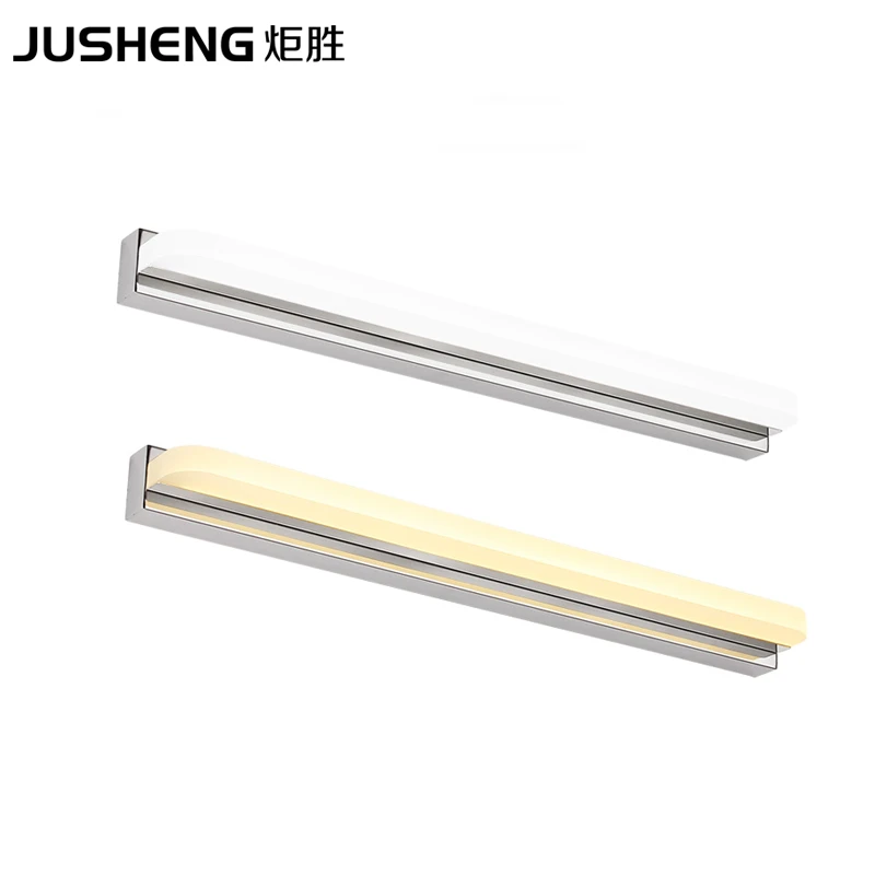 Modern Chrome Color LED Bathroom Light Fixtures White Acylic Mirror Wall Sconces With Optional Switch 110-240V