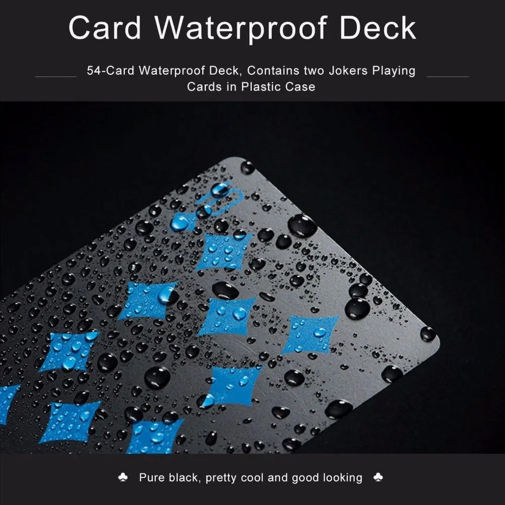 Waterproof PVC Poker Card Plastic Playing Cards Trend Deck Classic Magic Tricks Tool Pure Color Box-packed Drop Shipping