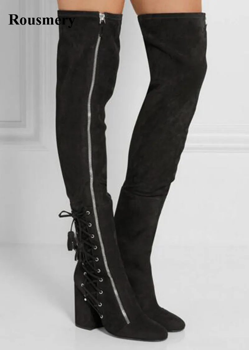 high heel over knee boots