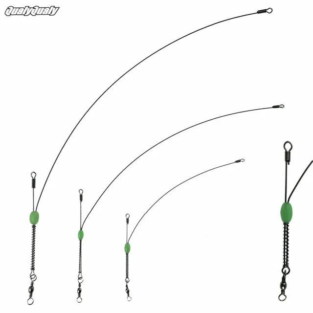 10pcs Fishing Rigs Leaders Saltwater 32cm 12cm Stainless steel Freshwater Fishing Lure Swivel