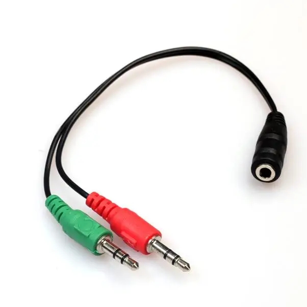 

VOBERRY Y-Splitter 1 Female to 2 Male 3.5mm Mic Stereo Audio Adapter Audio Cable For PC Factory Price Drop Shipping