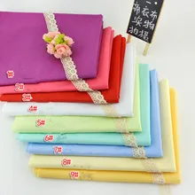 Половина метра Чистый хлопок саржевая ткань, красный желтый синий зеленый фиолетовый ткань для постельных принадлежностей ручной работы diy CR-414