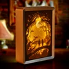 New Product Paper Cut Led Night Light Painting 3D Shadow Box Frame Led Baby Night Light Box Frame ► Photo 2/6