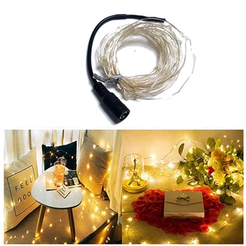 

5M 10M Copper Silver Wire DC 12V LED String lights Waterproof Holiday lighting For Garland Christmas Wedding Brithday Decorate