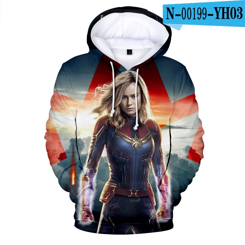 Carol Danvers 3D костюм капитана Марвел из фильма мужская куртка для мужчин/wo для мужчин Косплей уличная Толстовка для мужчин/женщин толстовка с капюшоном - Цвет: 1