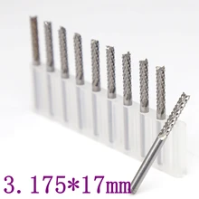 3.175mm*17 PCB Milling Cutter 10PCS Metal Woodworking CNC Router Power Tools Tungsten Carbide Drilling Machine Accessories
