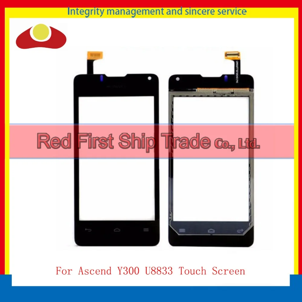 High Quality 4.0&quot For Huawei Ascend Y300 U8833 Touch Screen Digitizer Sensor Outer Glass Lens Panel Black White+Tracking Code |