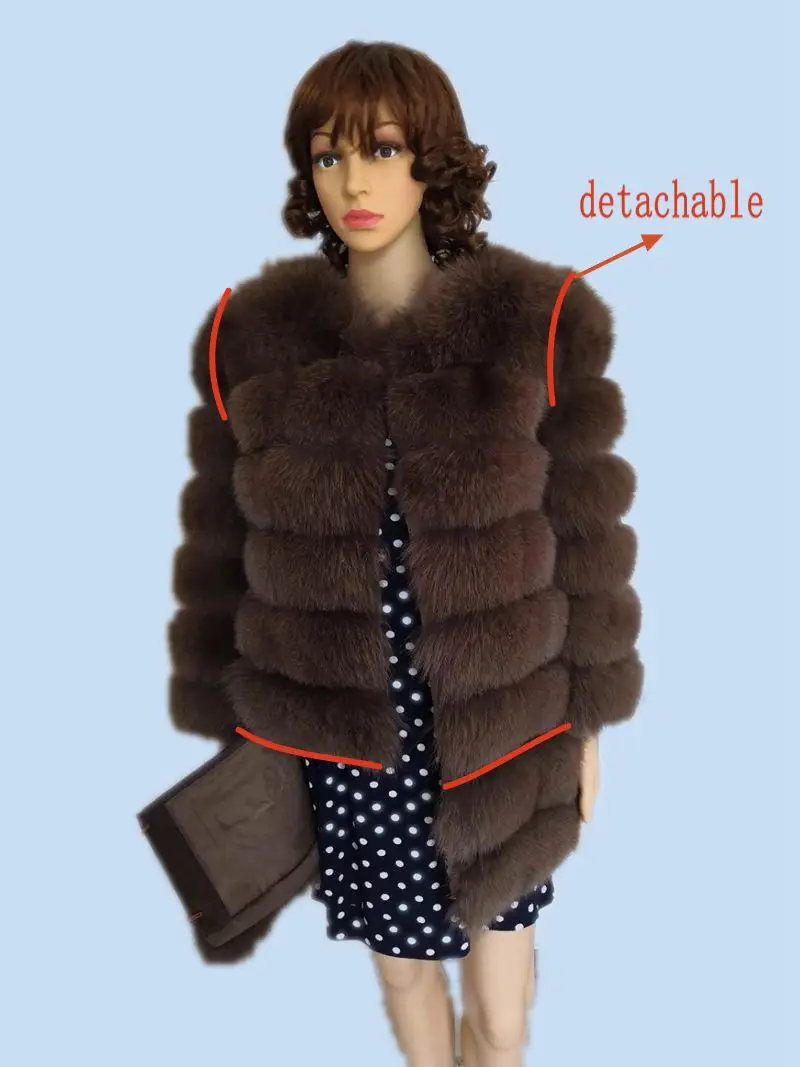 

JinLiDiAng Women Jacket winter luxury real fur coat detachable fur coat plus size women tops 2018 Thick and warm Real leather