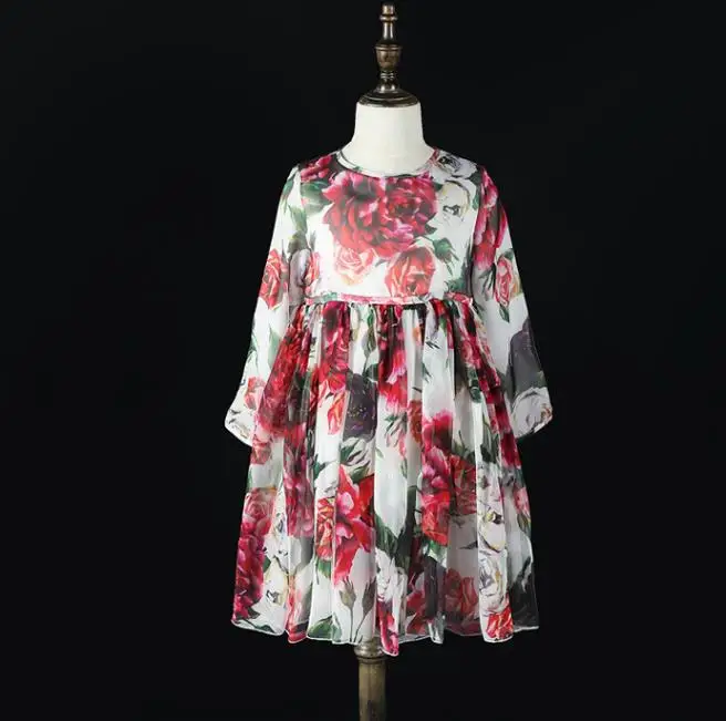 

Girl's thin floral dress