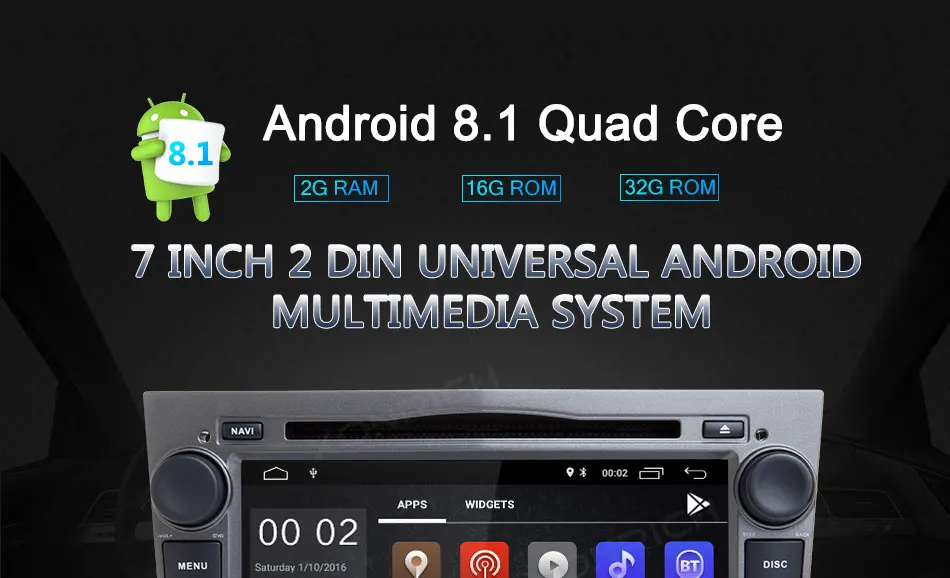 2 Din Android 8,1 автомобильный мультимедийный плеер для Opel Vectra C Zafira B Corsa D C Astra H G J Meriva Vivaro gps навигация Радио 2 Гб