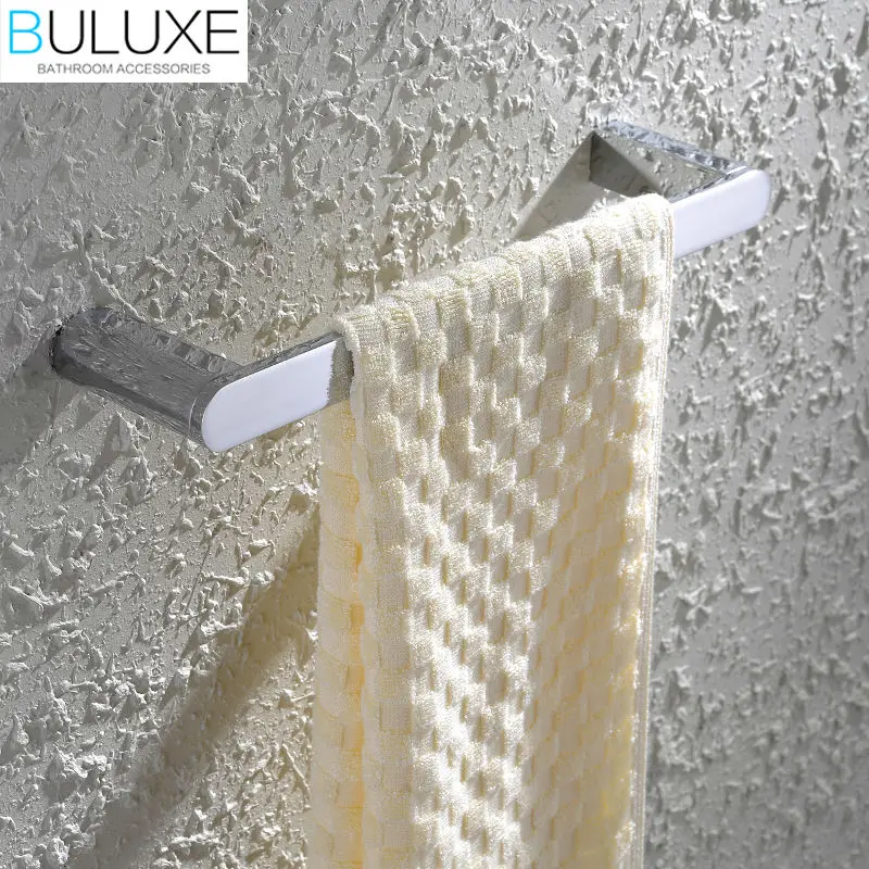 

BULUXE Brass Bathroom Accessories Towel Rack Holder Rings Chrome Finished Wall Mounted Bath Acessorios de banheiro HP7741
