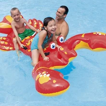 Высококачественная брендовая Новинка 213*137 см большой Лобстер всадник, надувная игрушка наездник, ребенок-всадник, Летний Пляжный бассейн с игровой корзиной