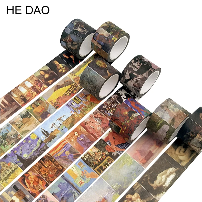 

1PC Creative Classical Famous Western Painting Decorative Adhesive Washi Tape DIY Scrapbooking Masking Tape School Office Supply