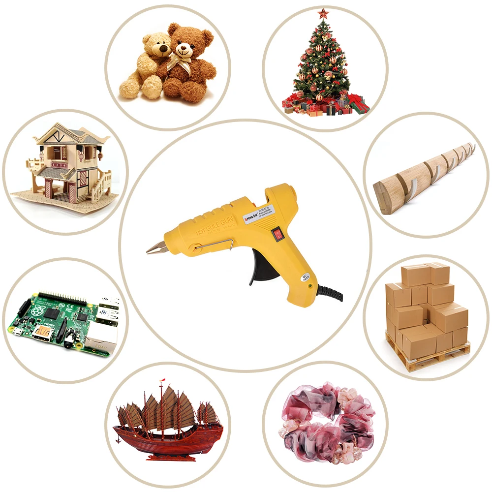 TRANVON Hot Melt Glue Gun Rod Industrial 11mm 7mm Stick DIY Silicone Themal Glue Gun Hot Melt Adhesive Electrical Tools Home DIY