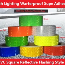 5 см* 45 м дорожное движение строительный сайт пол стены самоклеющиеся мигающий стиль светоотражающая лента