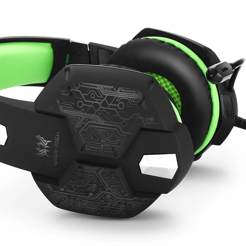 KOTION EACH G1000 Стерео Игровые наушники над ушами PC Gamer гарнитура с микрофоном дышащие