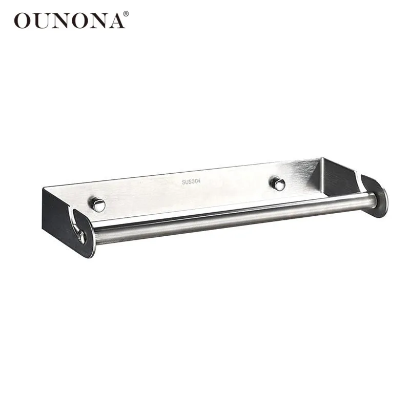 

OUNONA Free of Punch Kitchen Roll Paper Towel Holder Storage Rack Sundries Organizer Home Storage Cabinet Cupboard Tissue Shelf