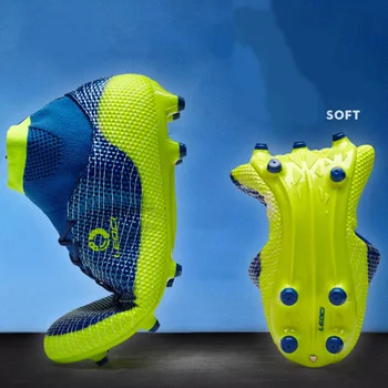 

LEOCI Soccer Boots Men's High Ankle TF/SG Sole Outdoor Football Boys Cleats Adult Futzalki Trainer Sports Football Sneakers Kids