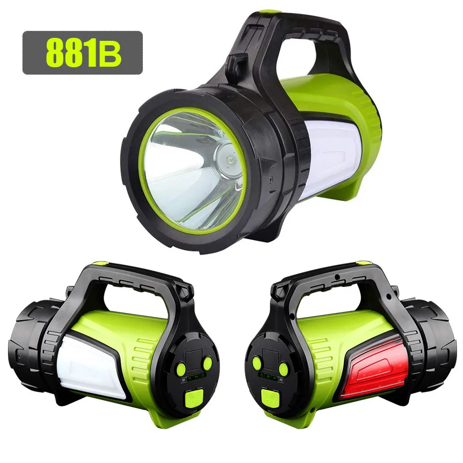Linterna LED con reflector portátil recargable USB 20W batería incorporada de 6000mAh reflector mul