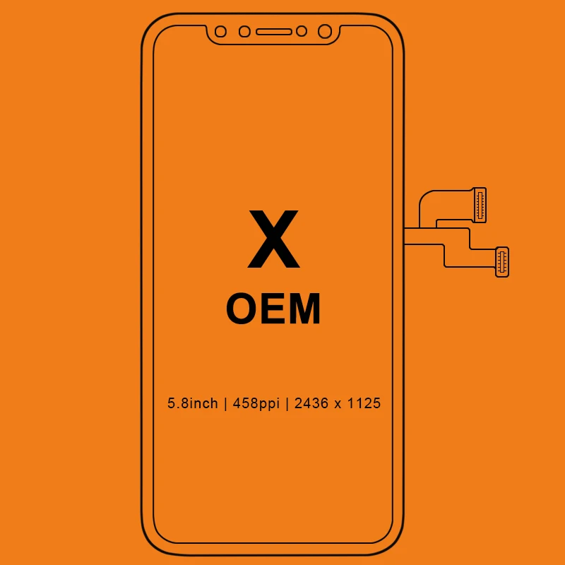 

3pcs For iPhone X LCD Display For Tianma OLED OEM LCD Replacement Touch Screen With Digitizer Assembly Black