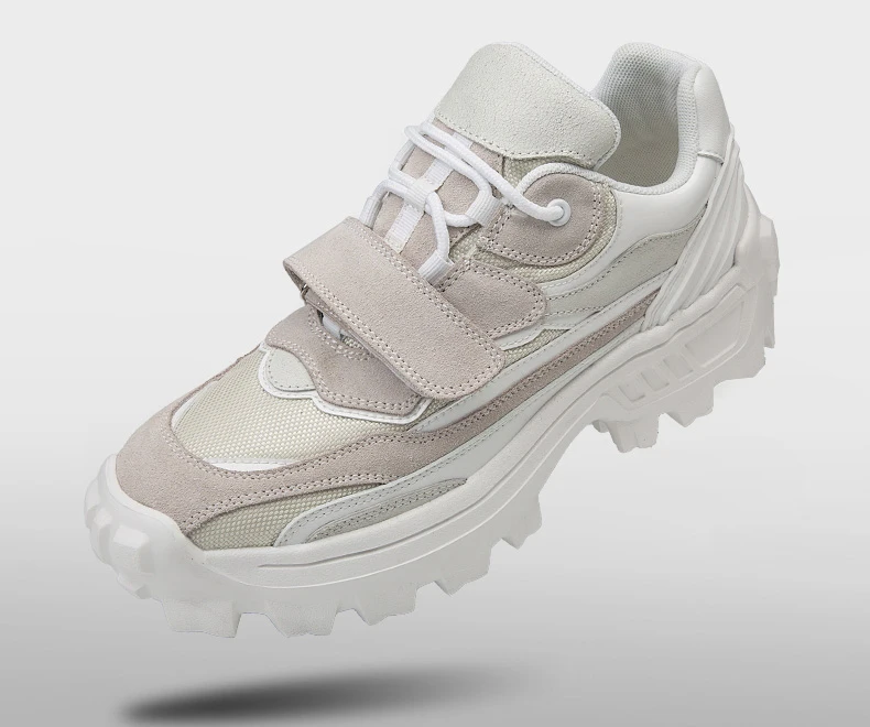 Mens Chunky Trainers Sneaker Brand Leather Shoes Men Sneakers Mesh Footwear Platform White Sneakers Men Casual Shoes Mens High   (6)