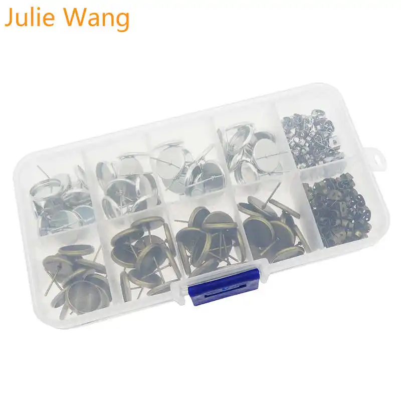 Серьги пусеты julissa Wang 160 шт./кор. основание для серег гвоздиков 12 мм набор