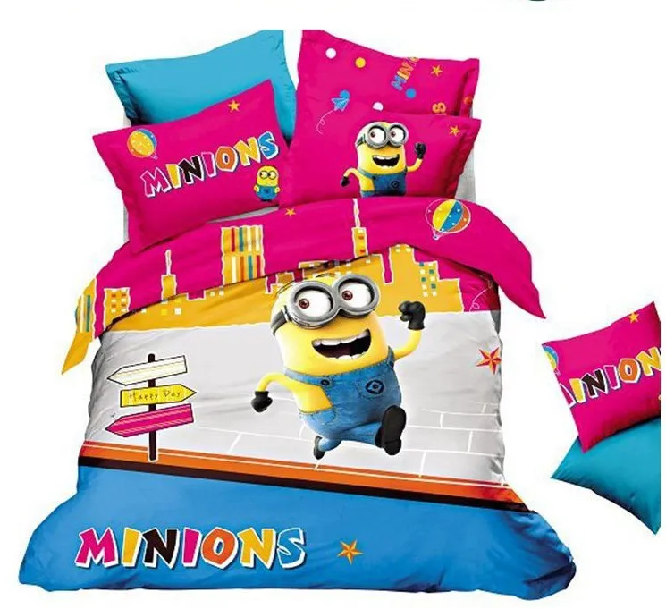 David Minion bed designer bedding set king queen size cartoon for kids