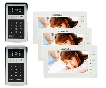 

XINSILU Home 7" LCD monitor Speakerphone intercom Color Video Door Phone doorbell access Control System IR FRID doorphone Camera