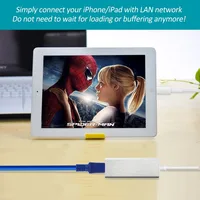 עבור iphone כבל גבוה מתאם מהיר עד שברק RJ45 Ethernet LAN Wired Network Adapter 100Mbps כבל רשת עבור סדרה כל iPhone / iPad (5)