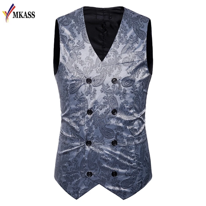 

Men's Classic Paisley Jacquard Waistcoat Vest Handkerchief Party wedding Tie vest Suit Pocket Square Set S-XXL